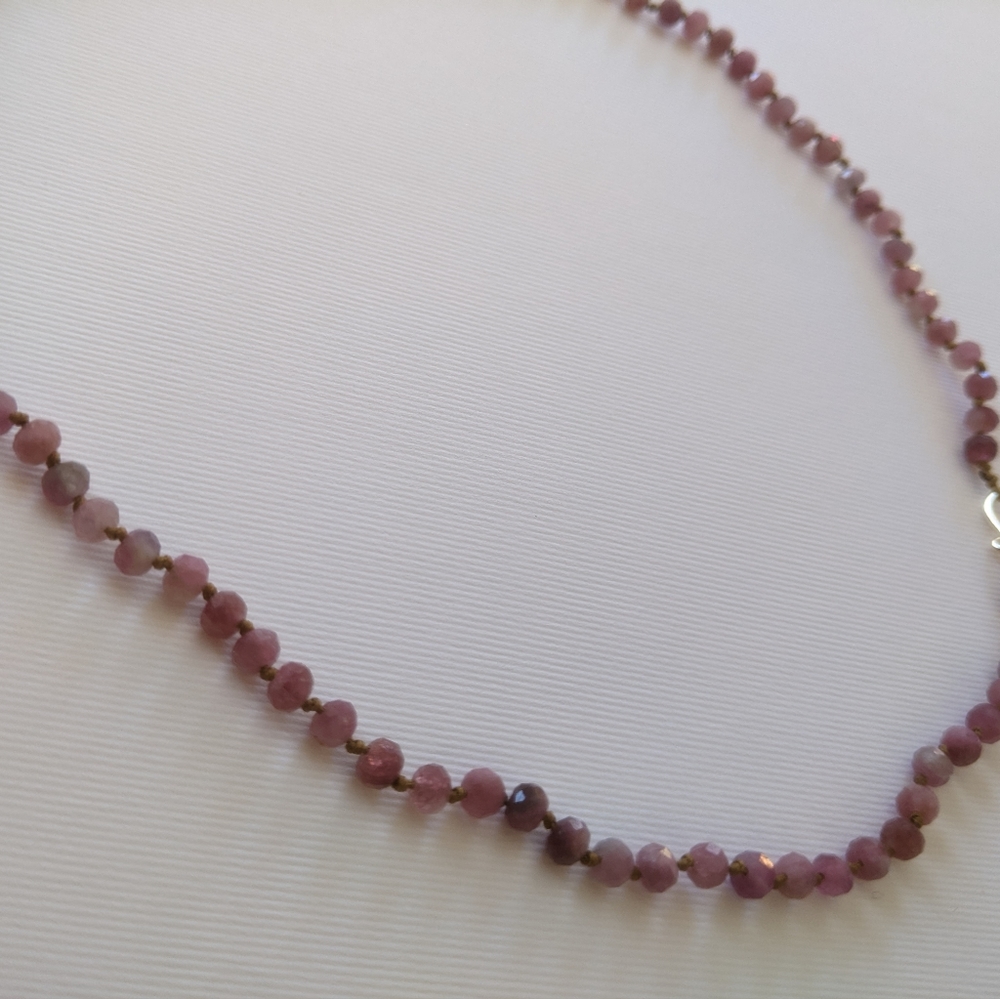 Vintage mini pink quartz choker necklace - Picture 16 of 16